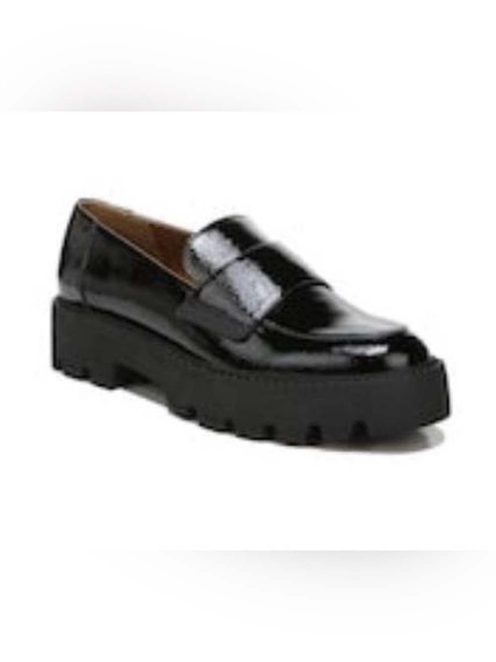 Franco Sarto Black Patent Leather Penny Loafers
